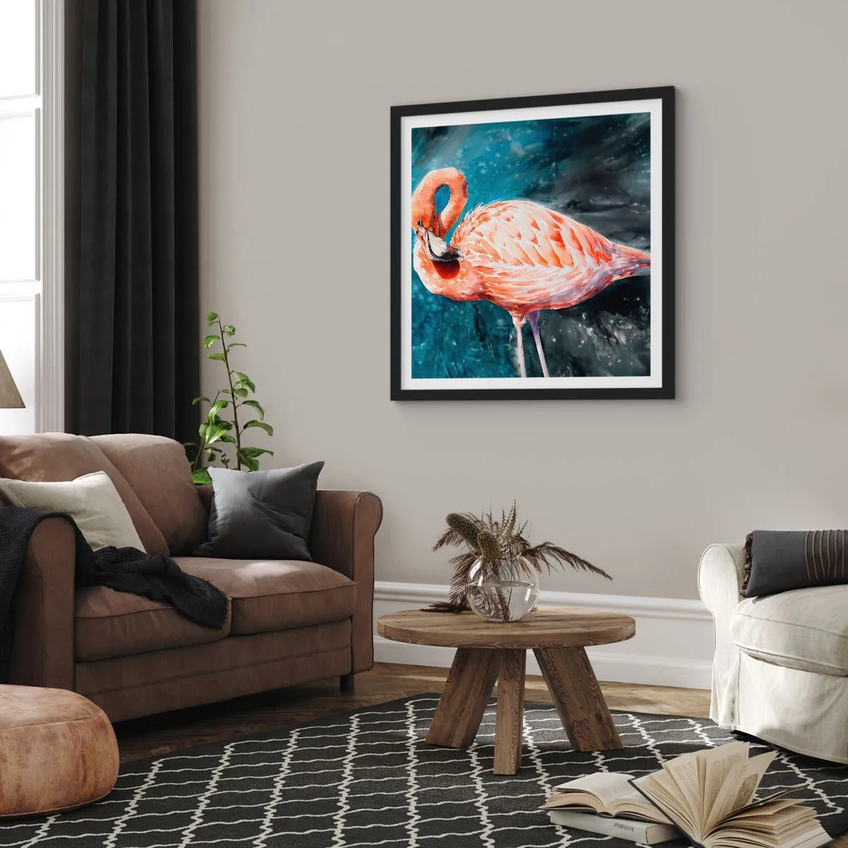 Poster in einem schwarzem Rahmen - Von Natur aus dekorativ - 60x60 cm