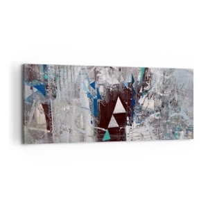 Bild auf Leinwand - Leinwandbild - Überschreibende Reihenfolge der Dreiecke - 100x40 cm