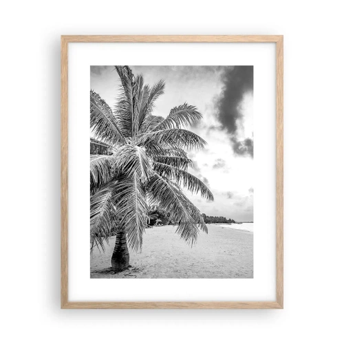 Poster in einem Rahmen aus heller Eiche - Wenn du dich nach Einsamkeit sehnst ... - 40x50 cm