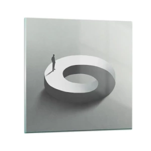 Glasbild - Bild auf glas - Und wie soll man davon klug werden - 60x60 cm