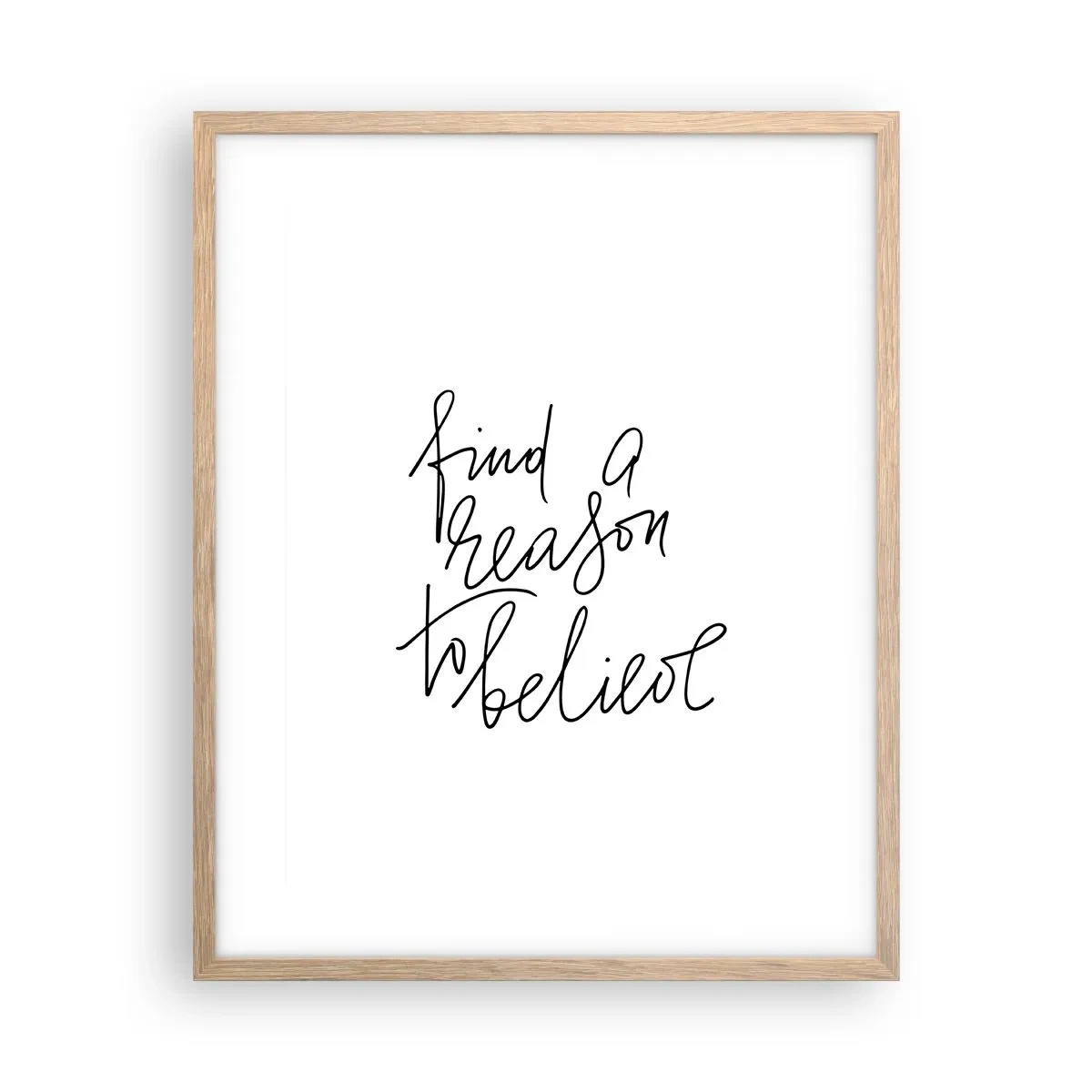 Poster in einem Rahmen aus heller Eiche - Es ist möglich - 40x50 cm