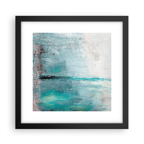 Poster in einem schwarzem Rahmen - Horizontal in Blau - 30x30 cm