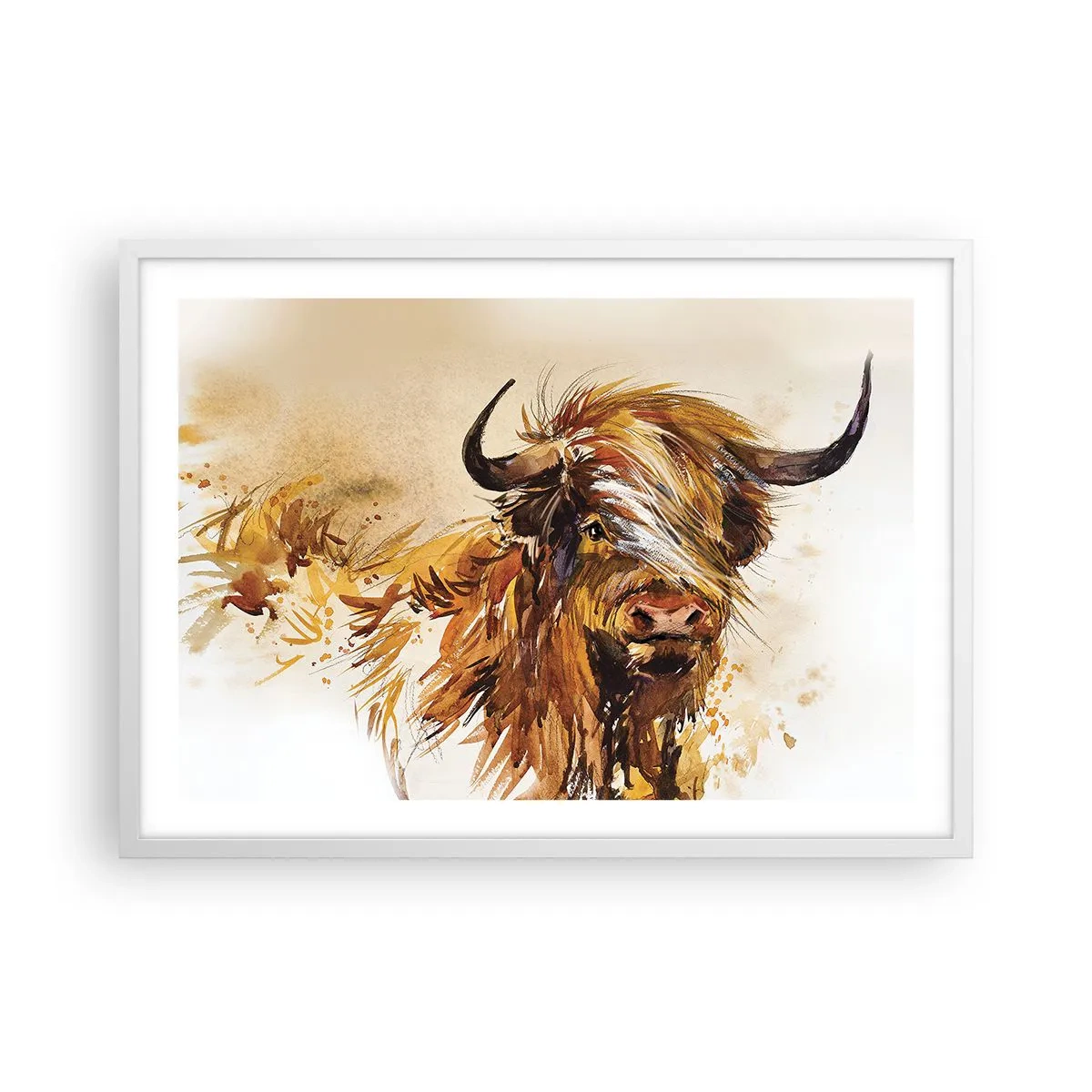 Poster in einem weißen Rahmen - Stolz des Jägers - 70x50 cm