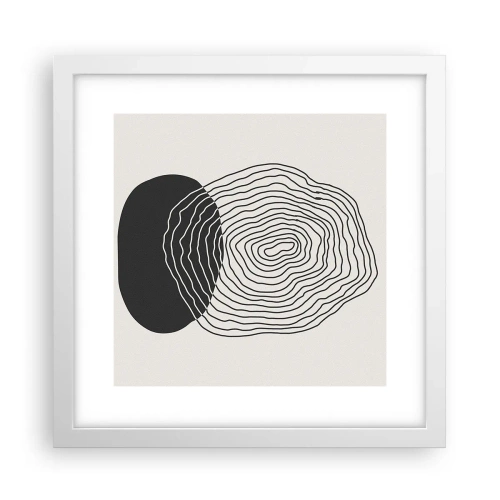 Poster in einem weißen Rahmen - Dauer und Schwingung - 30x30 cm