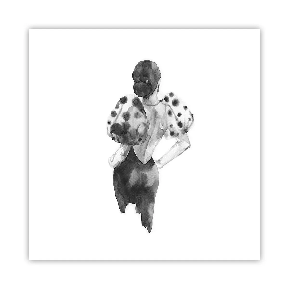 Poster - Sie ging direkt vorbei - 50x50 cm