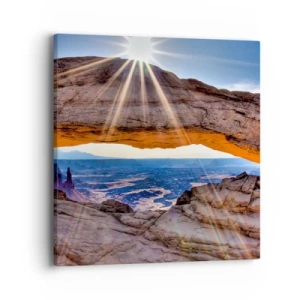 Bild auf Leinwand - Leinwandbild - Durch das Felsentor - 40x40 cm