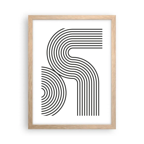 Poster in einem Rahmen aus heller Eiche - An der Kurve - 30x40 cm
