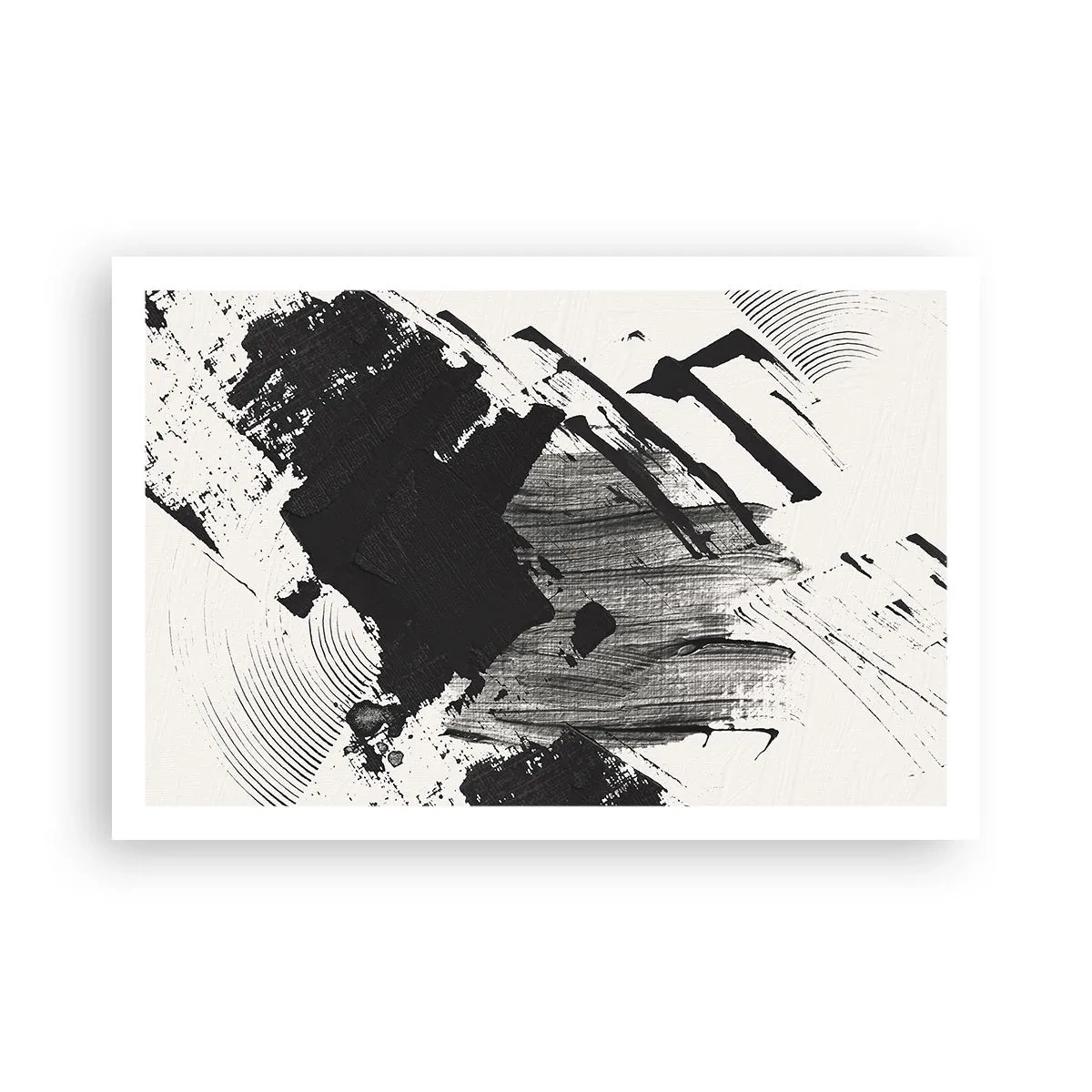 Poster - Abstraktion – Ausdruck von Schwarz - 91x61 cm
