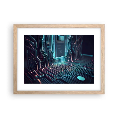 Poster in einem Rahmen aus heller Eiche - Ich denke nur… - 40x30 cm