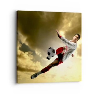Bild auf Leinwand - Leinwandbild - Fußballhimmel - 30x30 cm