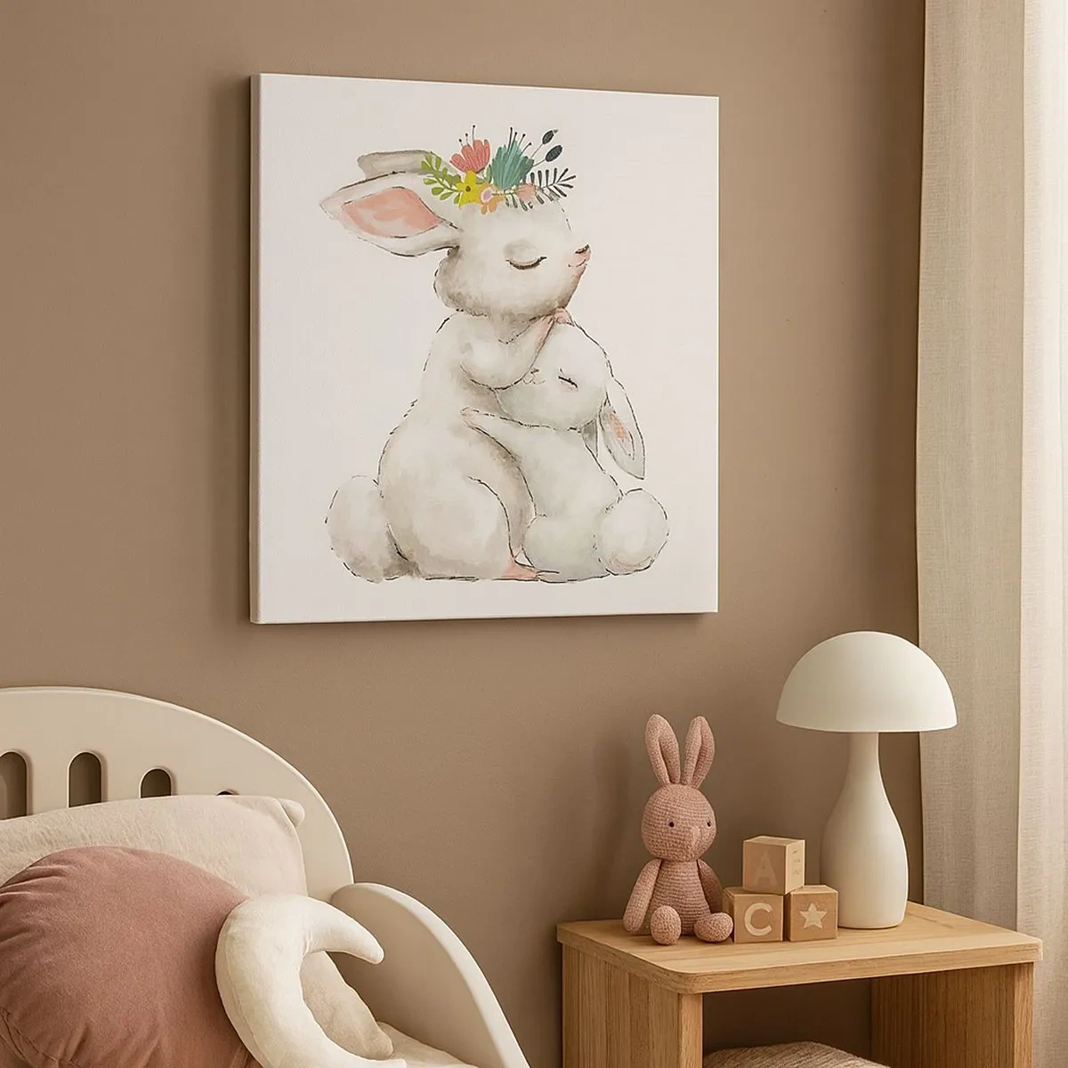 Bild auf Leinwand - Leinwandbild - Bei Mama ist's am schönsten - 30x30 cm