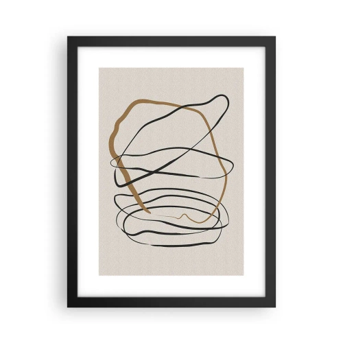 Poster in einem schwarzem Rahmen - Komposition – Looptanz - 30x40 cm