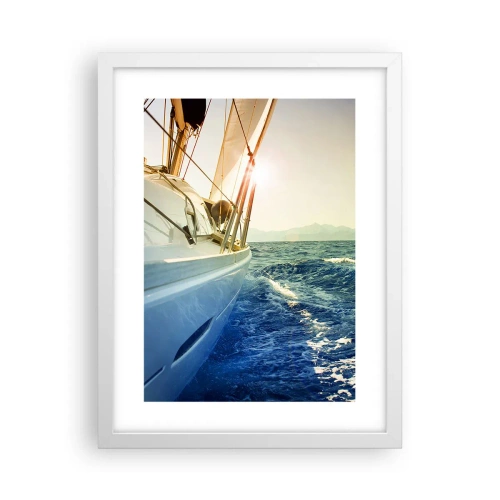 Poster in einem weißen Rahmen - Auf ins Abenteuer - 30x40 cm