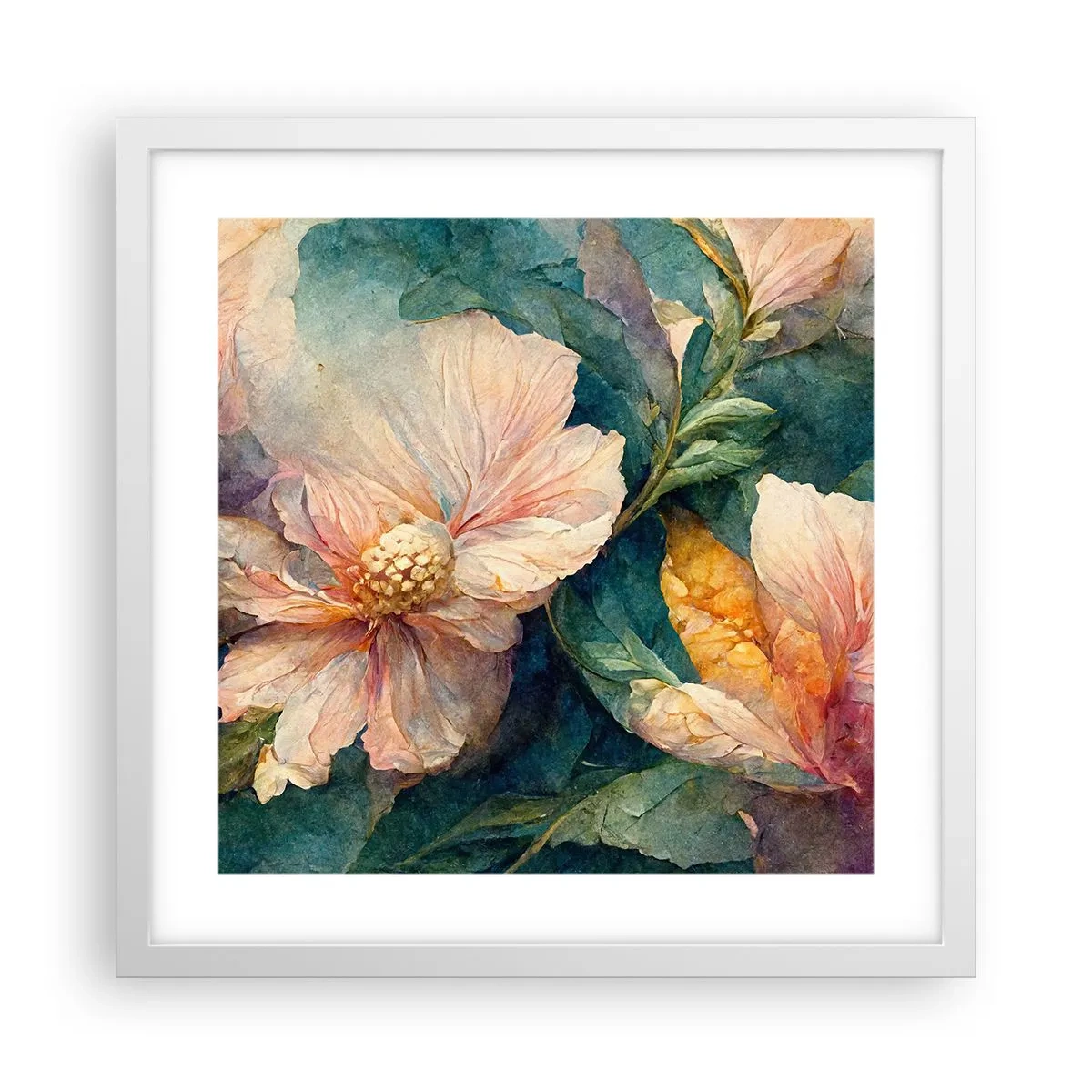 Poster in einem weißen Rahmen - Pure Subtilität - 40x40 cm