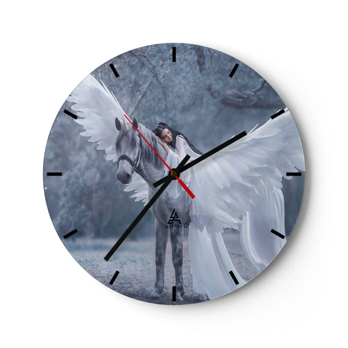 Wanduhr - Glasuhr - Ein inspirierter Moment - 40x40 cm