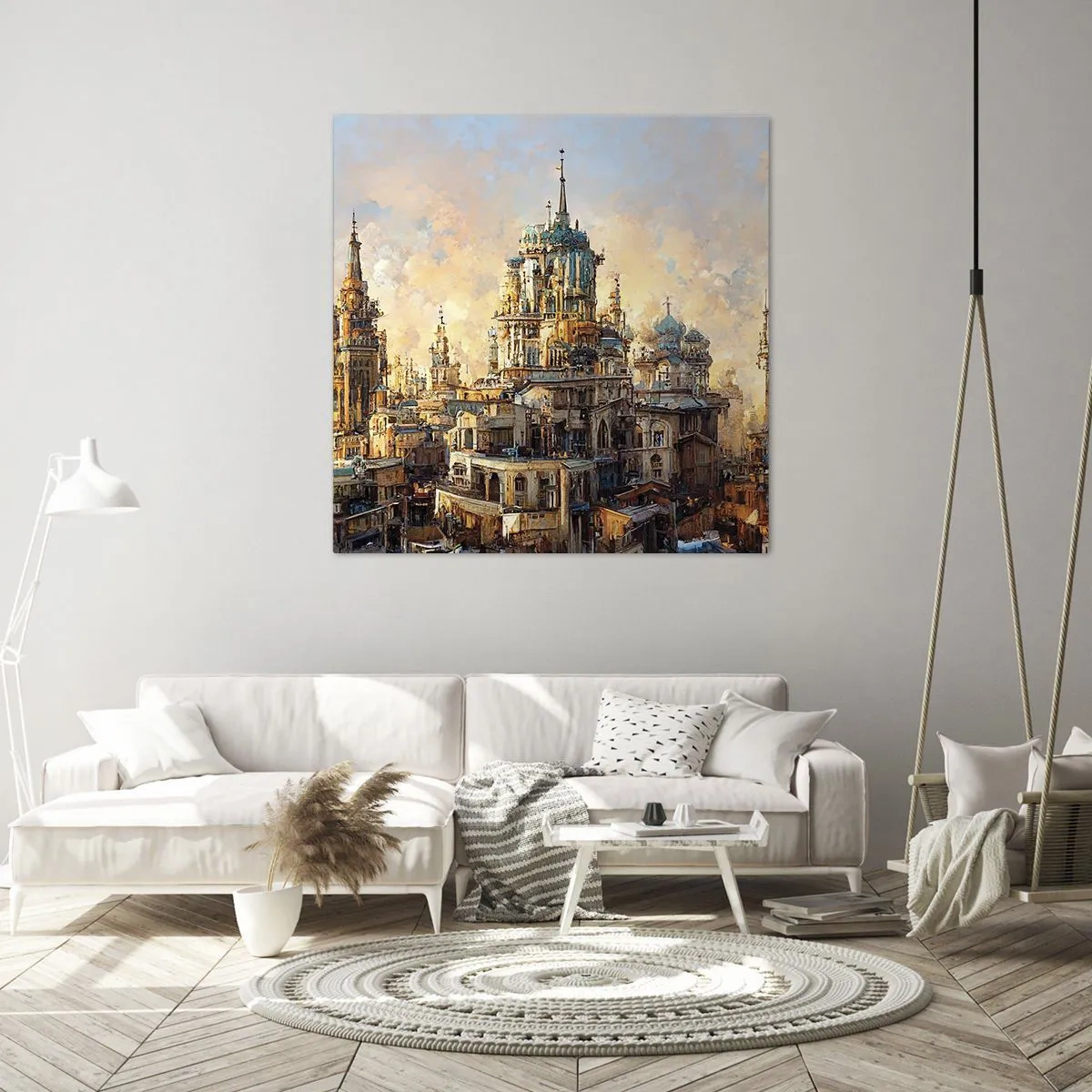 Bild auf Leinwand - Leinwandbild - Stadt der Städte - 70x70 cm