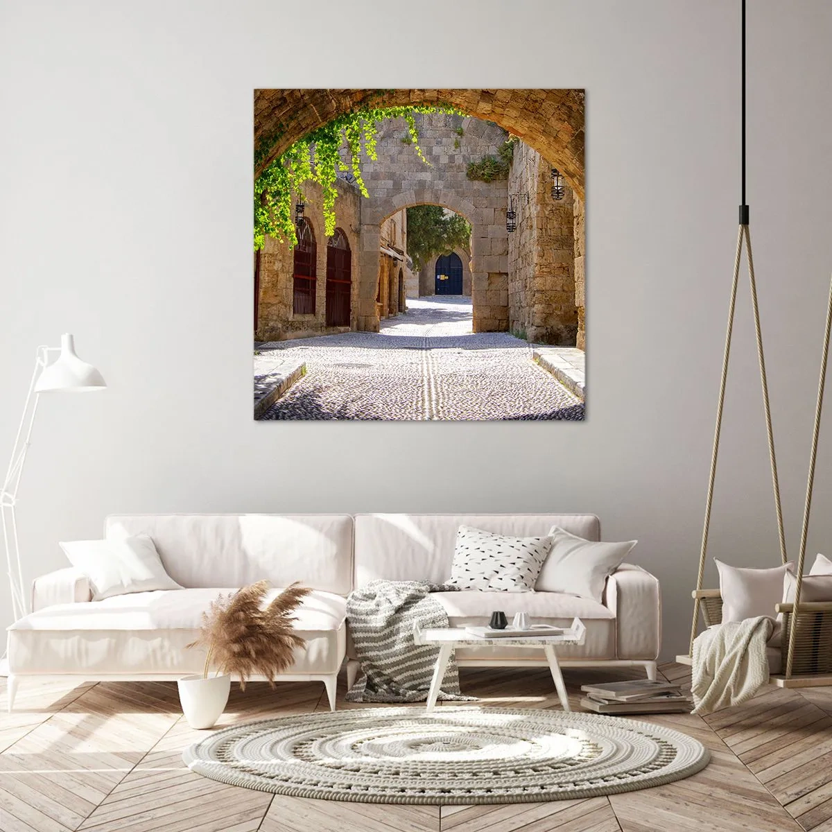 Bild auf Leinwand - Leinwandbild - Die Prozession wird bald erscheinen - 50x50 cm