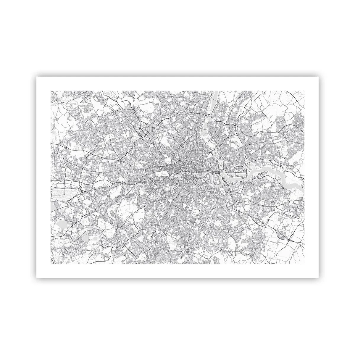Poster - Karte des Labyrinths von London - 70x50 cm