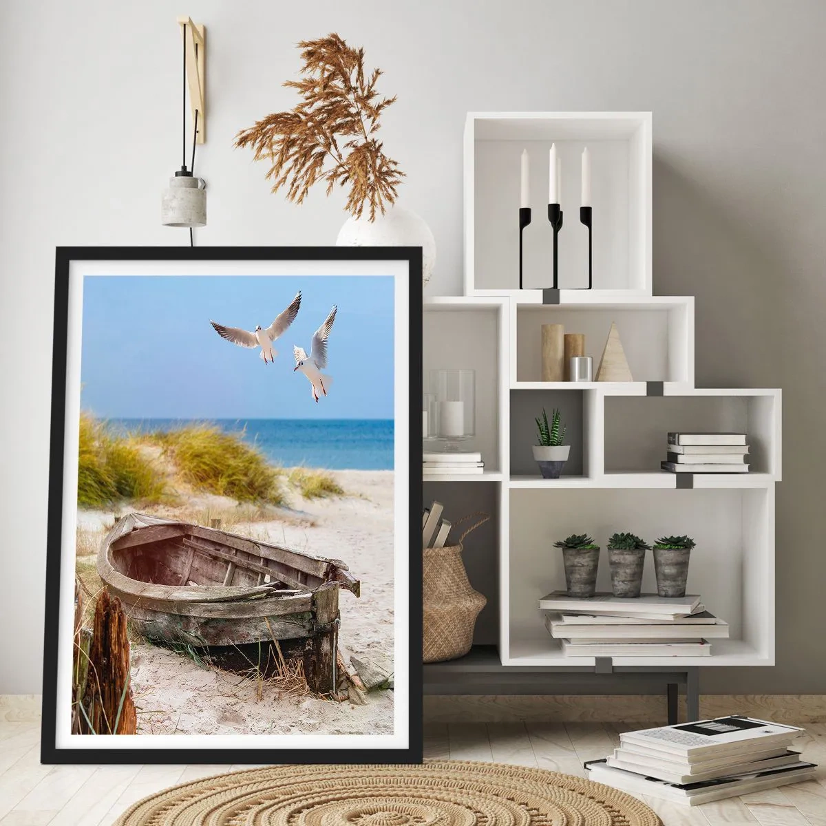 Poster in einem schwarzem Rahmen - In Wind gebadet - 30x40 cm