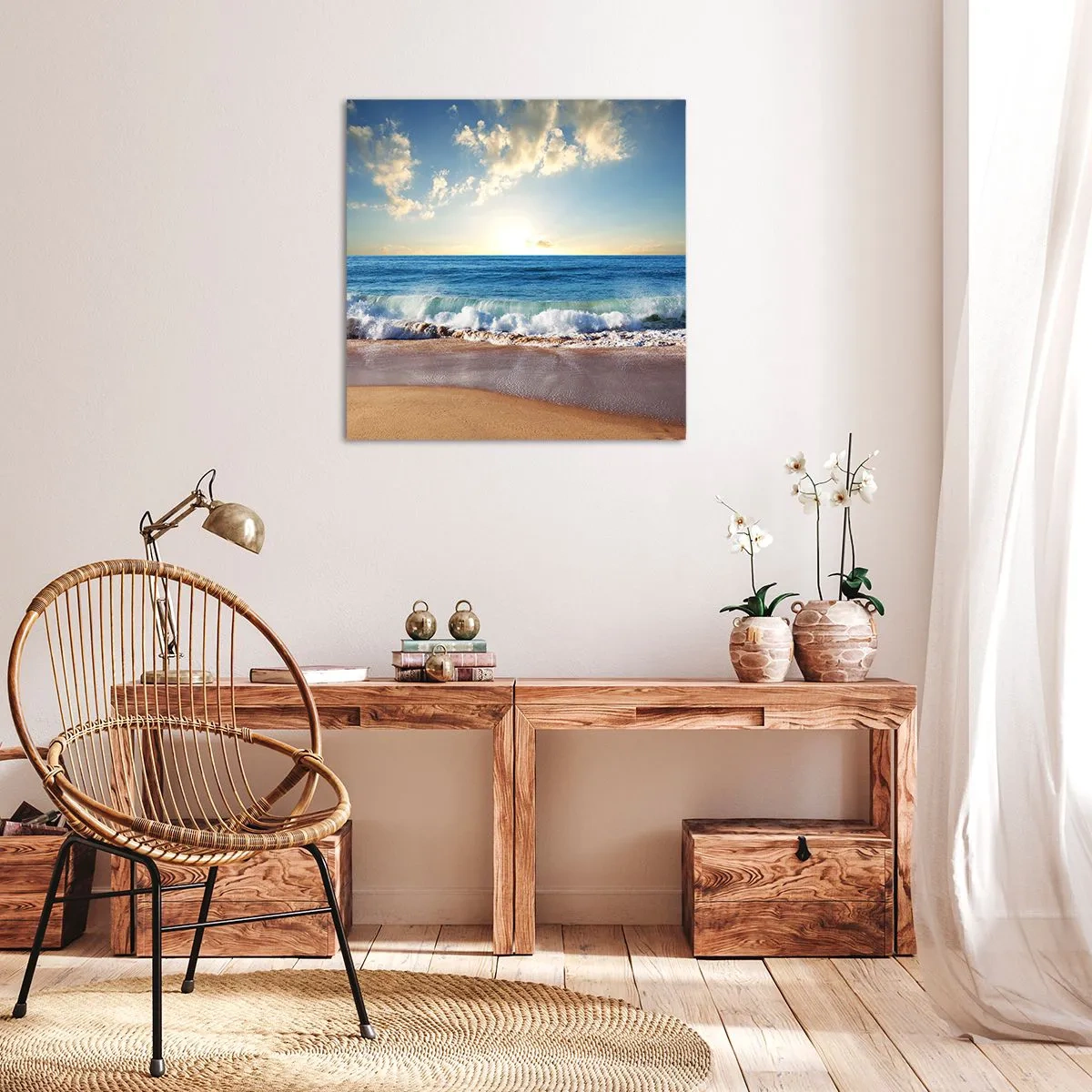 Bild auf Leinwand - Leinwandbild - Bewegung und Stille zugleich - 40x40 cm