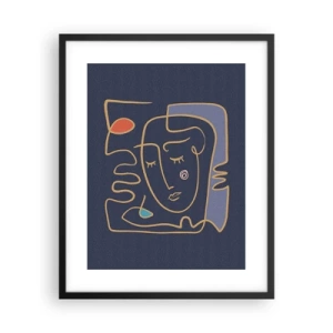 Poster in einem schwarzem Rahmen - In Gedanken - 40x50 cm