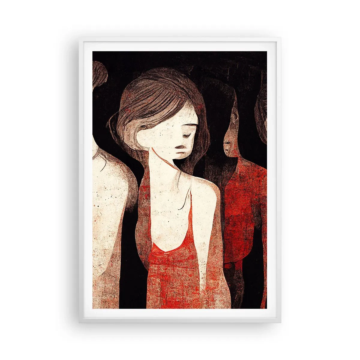 Poster in einem weißen Rahmen - Madonnen der Dunkelheit - 70x100 cm