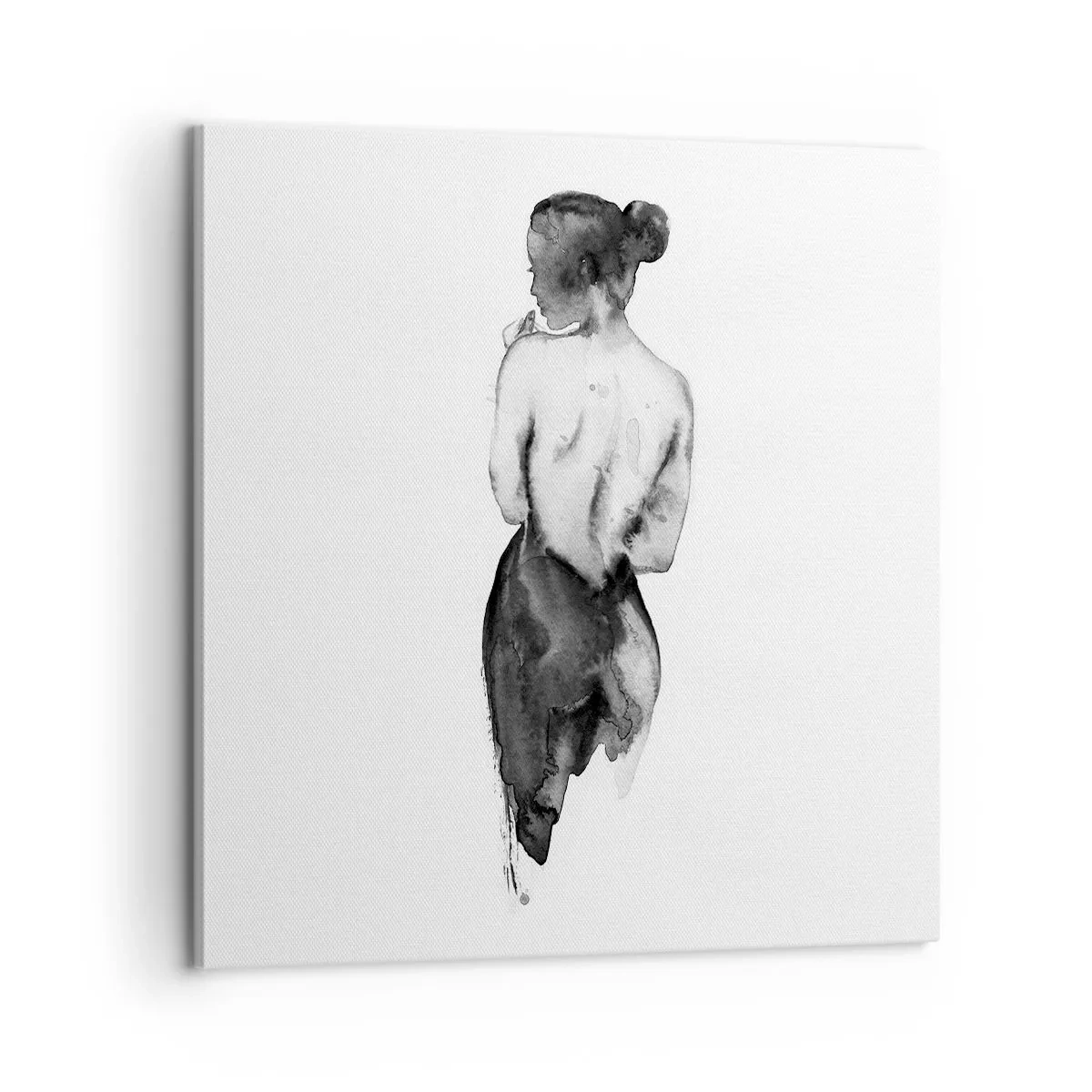 Bild auf Leinwand - Leinwandbild - Bei ihr verschwindet die Welt - 60x60 cm