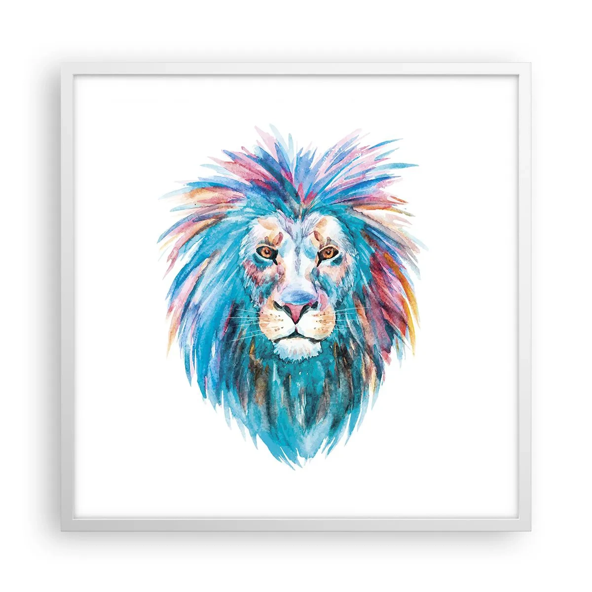 Poster in einem weißen Rahmen - Eine elektrisierende Aura - 60x60 cm