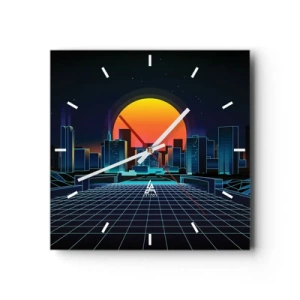 Wanduhr - Glasuhr - Willst du immer noch zu Real gehen? - 40x40 cm