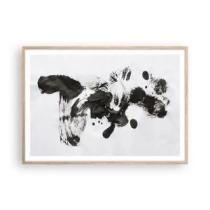 Poster in einem Rahmen aus heller Eiche - Obwohl das Wahnsinn ist, steckt darin eine Methode? - 100x70 cm