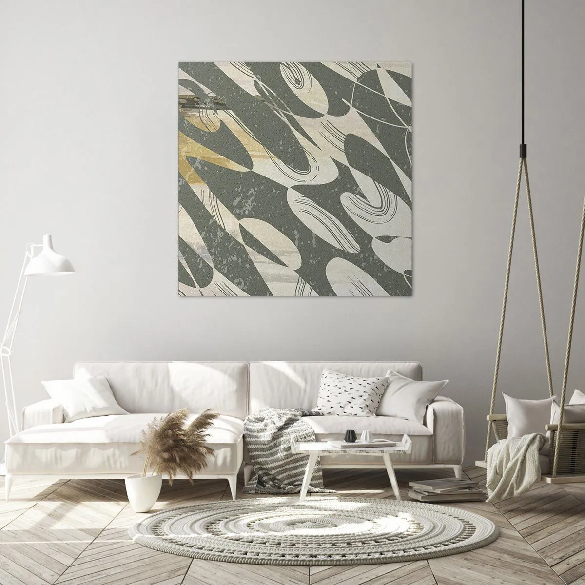 Bild auf Leinwand - Leinwandbild - Rhythmische Abstraktion - 40x40 cm