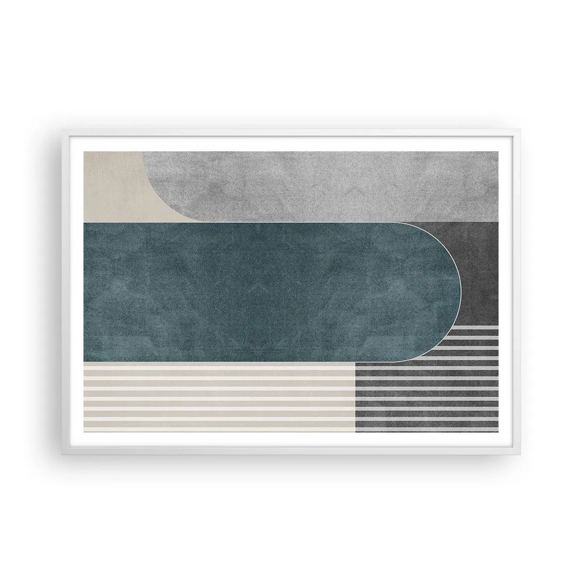 Poster in einem weißen Rahmen - Komposition auf der Ebene - 100x70 cm