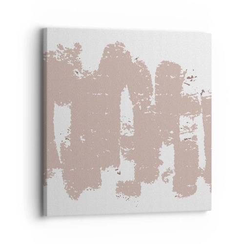 Bild auf Leinwand - Leinwandbild - Abstraktion in zartem Rosa - 30x30 cm