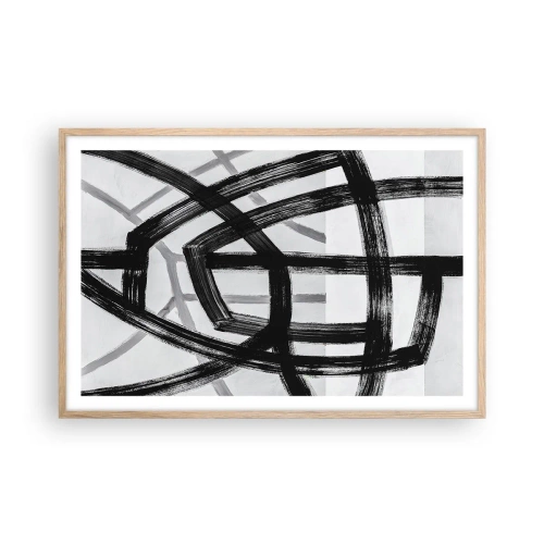 Poster in einem Rahmen aus heller Eiche - Bautiefe - 91x61 cm