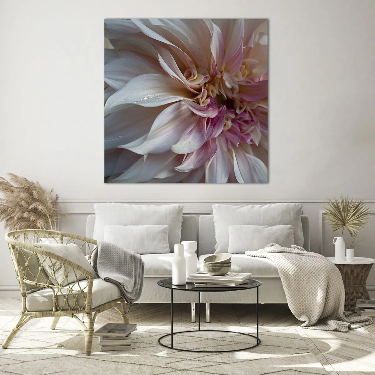 Glasbild - Bild auf glas - Blühende Frische - 60x60 cm