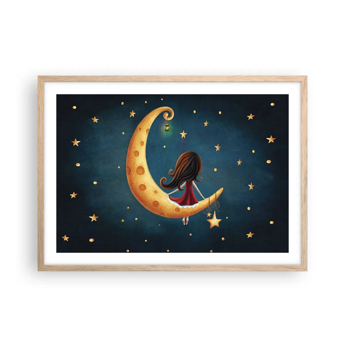 Poster in einem Rahmen aus heller Eiche - Einmal… - 70x50 cm