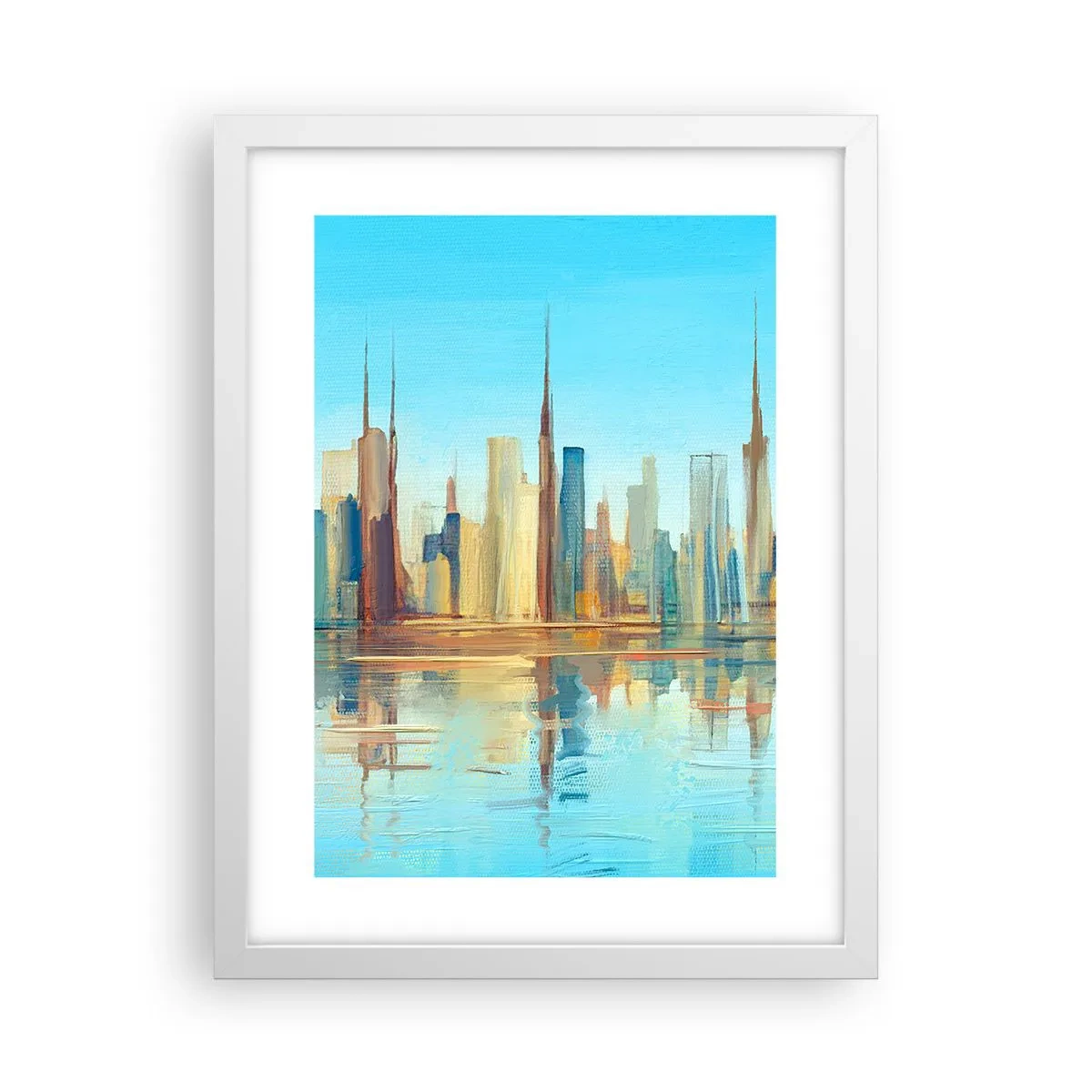 Poster in einem weißen Rahmen - Sonnige Metropole - 30x40 cm