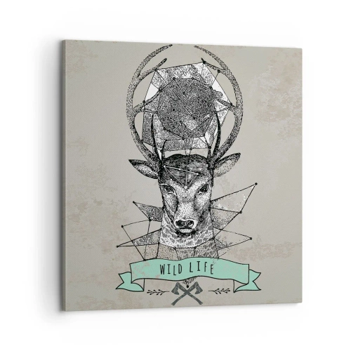 Bild auf Leinwand - Leinwandbild - St. sehen Hubertus - 60x60 cm