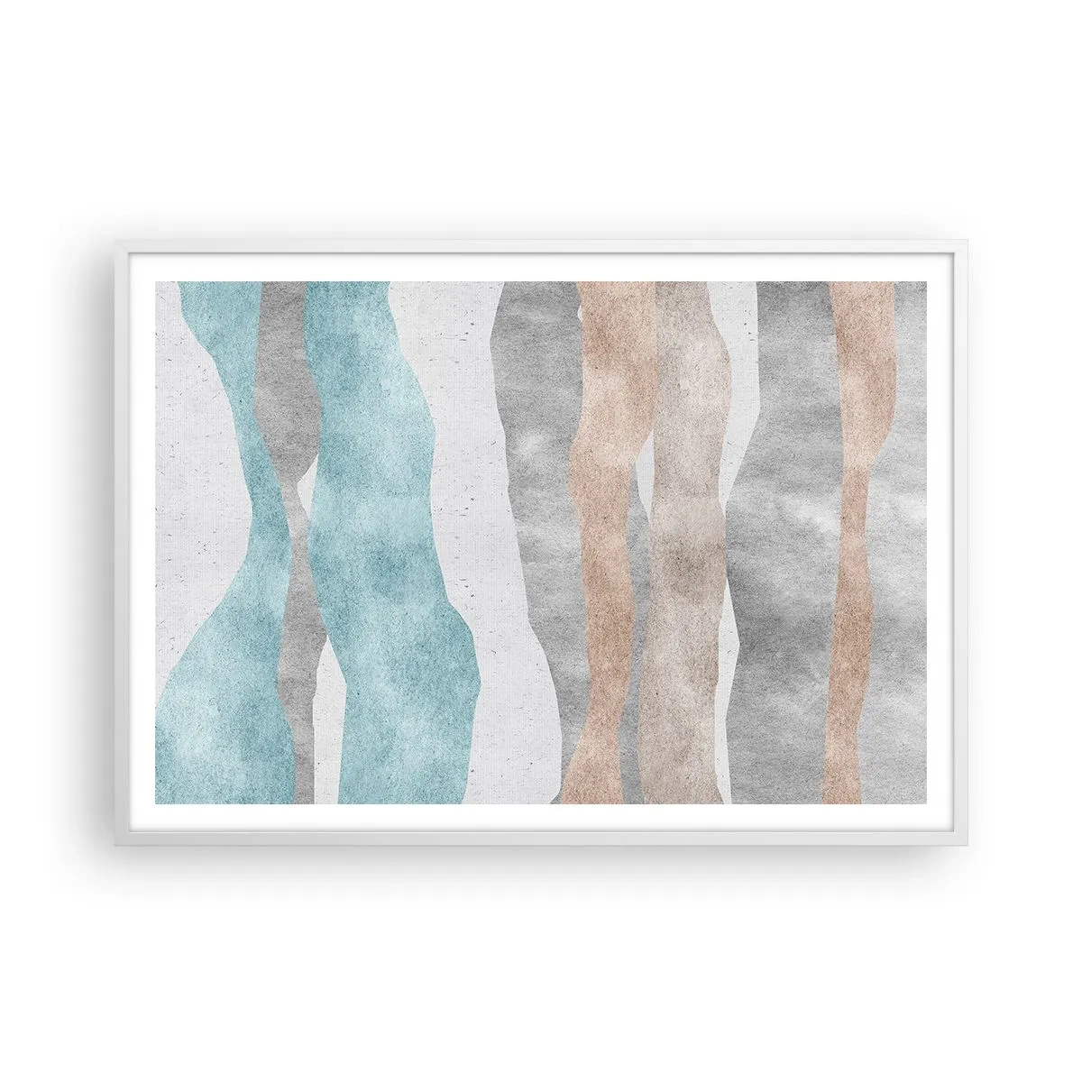 Poster in einem weißen Rahmen - Studie über Nähe - 100x70 cm