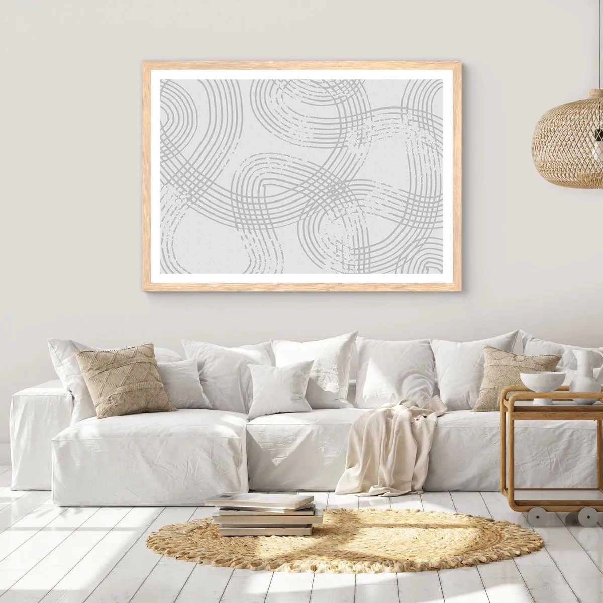 Poster in einem Rahmen aus heller Eiche - Es gibt keinen einfachen Weg - 100x70 cm