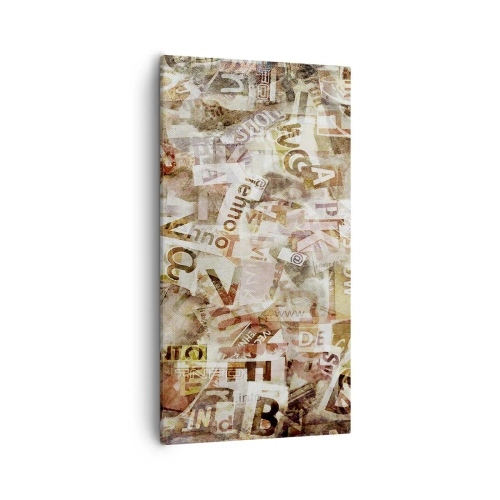 Bild auf Leinwand - Leinwandbild - Ich vereinige das Geschwätz - 55x100 cm