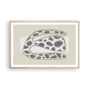 Poster in einem Rahmen aus heller Eiche - Seltsame Kreatur - 91x61 cm