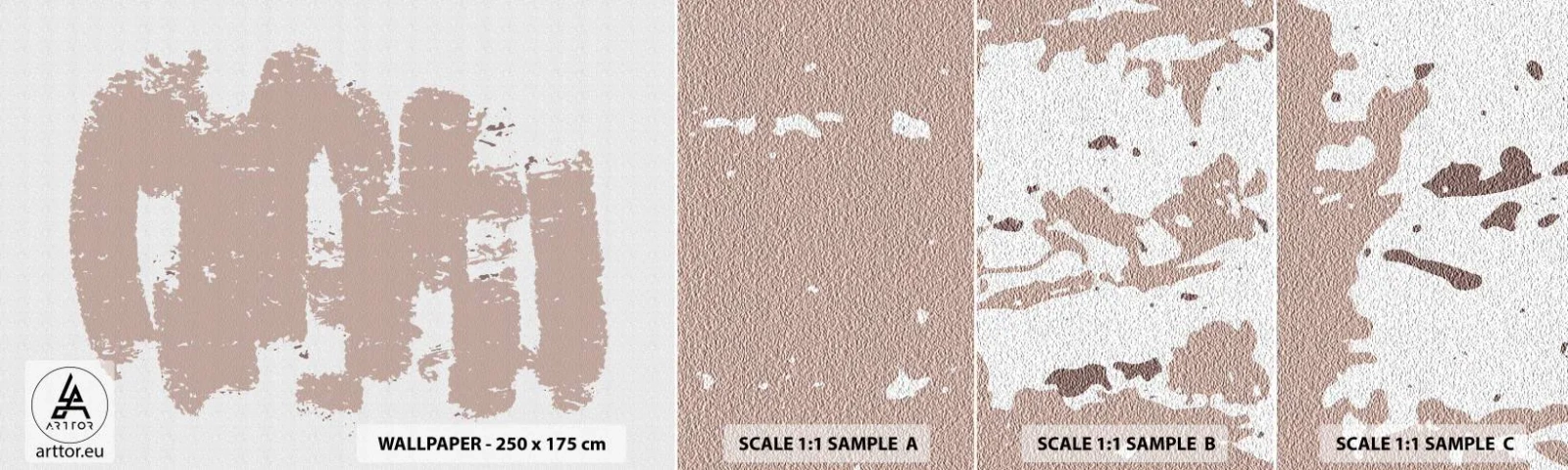 Fototapeten Muster Selbstklebend Deluxe Sticker - Abstraktion in zartem Rosa - Abstraktion, Leer, Minimalismus - 100x30 cm