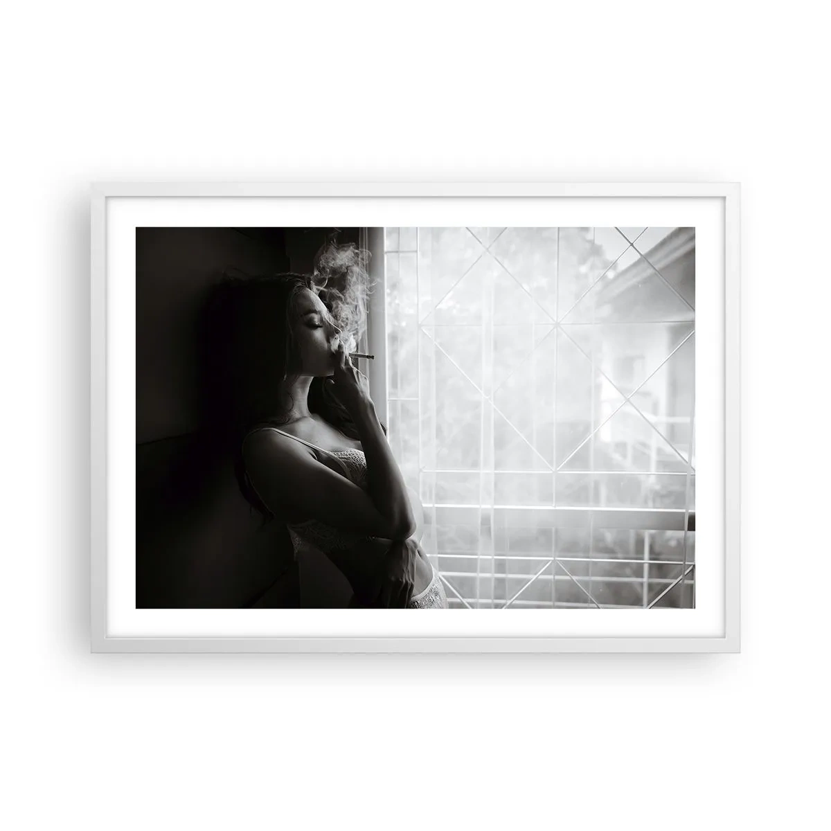 Poster in einem weißen Rahmen - Sinnlicher Moment - 70x50 cm