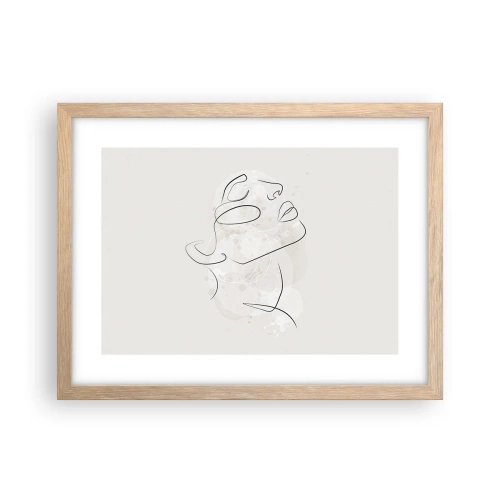 Poster in einem Rahmen aus heller Eiche - Die Umrisse eines Traums - 40x30 cm