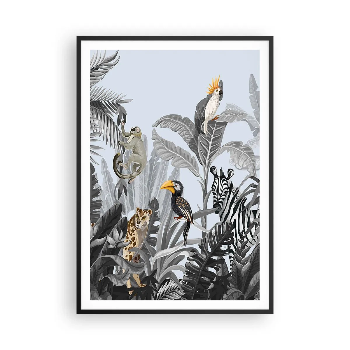 Poster in einem schwarzem Rahmen - Afrikanisches Märchen - 70x100 cm