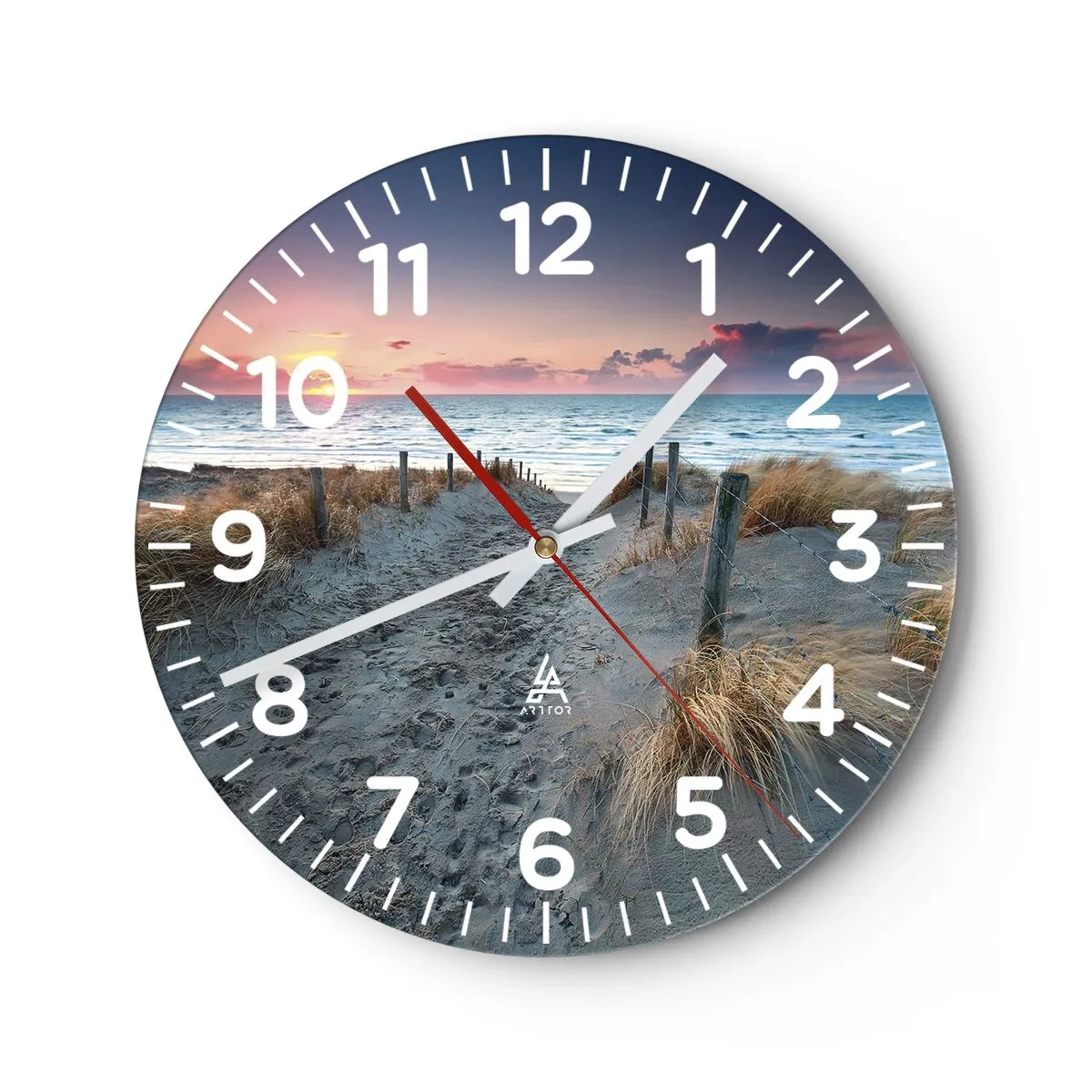 Wanduhr - Glasuhr - Du hast einen Regenbogen aus strahlendem Licht verschüttet ... - 30x30 cm