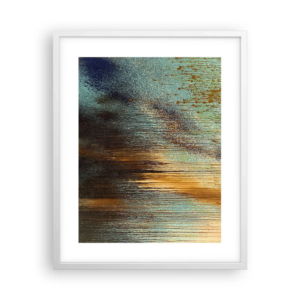 Poster in einem weißen Rahmen - Eine nicht zufällige farbenfrohe Komposition - 40x50 cm