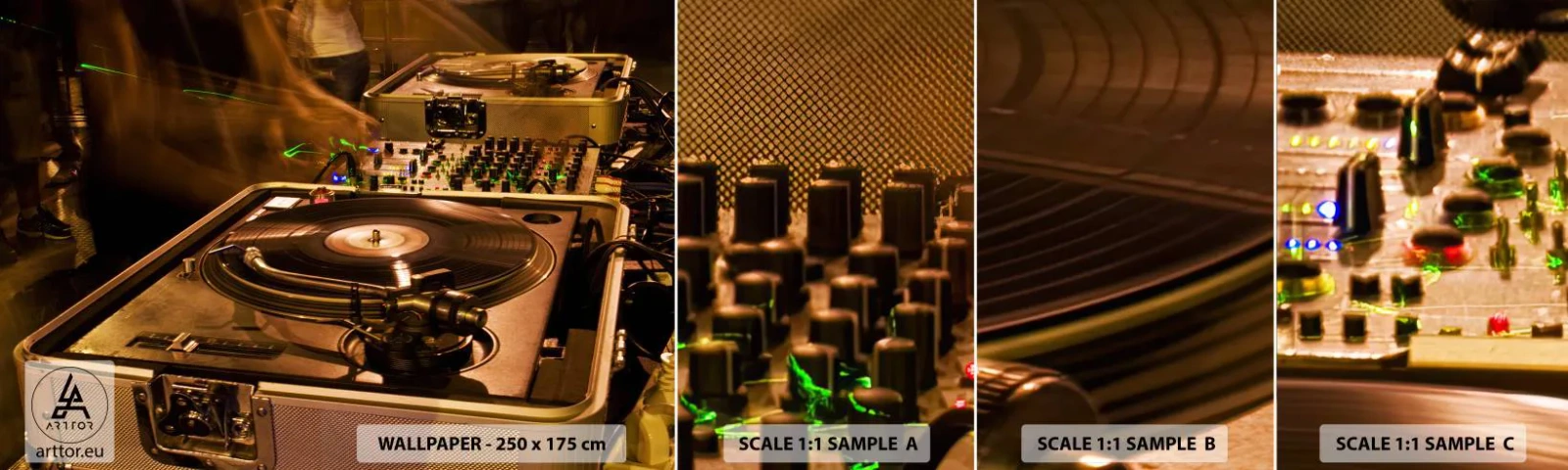 Fototapetenmuster Standard Eco - Kannst du die Kraft spüren? - Musik, DJ, Vinyl - 100x30 cm