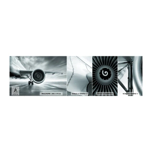 Fototapeten Muster Selbstklebend Deluxe Sticker - Die Macht ist da! - Flugzeug, Reise, Geschäft - 100x30 cm